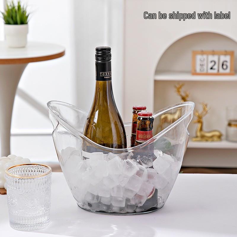 Ice Bucket Bar: Red Wine & Beer Multi-purpose Storage for Fruits, Vegetables, and Camping.