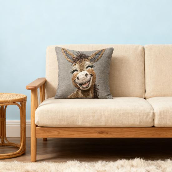 Kissenbezug Esel-Druck Pflegeleichtes Design Weicher Atmungsaktiver Kissenbezug Sofa Schlafzimmer Terrasse Heimdeko