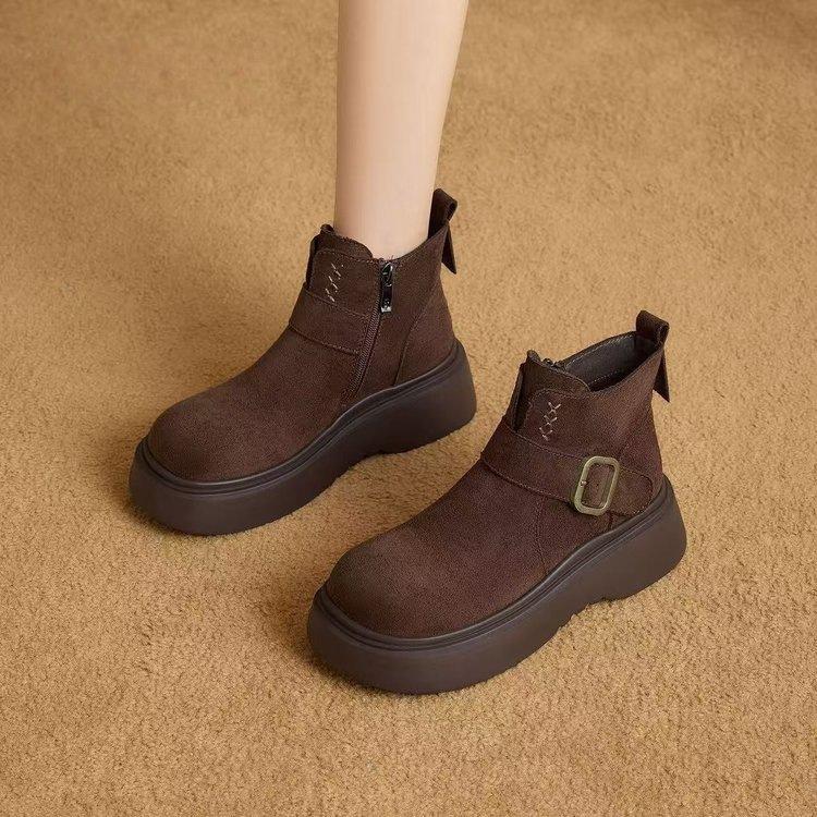British Martin boots women's 2025 autumn new fashion short boots women's retro versatile comfortable heightening platform women's boots