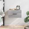 Wall-mounted Bedside Table - Maison Exclusive - Sonoma Grey - 35x35x20 Cm - Floating, 1 Drawer