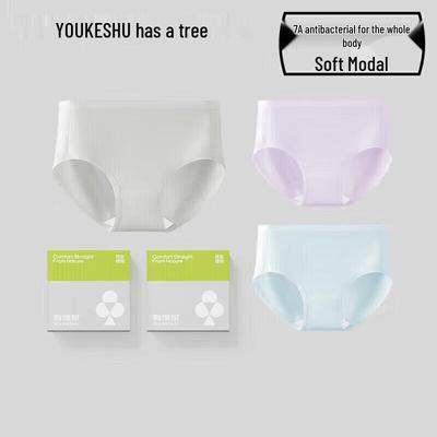 Yukoshu Women's 7A Antibacterial High-Waist Tummy Control Modal Briefs