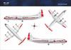Modelle American Electra 2 Turboprop Verkehrsflugzeug Plastikmodell XSM144005 X-Scale 1/144 L-188A