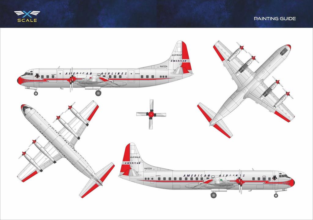 Models American Electra 2 Turboprop Airliner Plastic Model XSM144005 X-Scale 1/144 L-188A