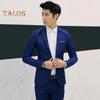 Giacca da uomo slim fit tinta unita business blazer con bottone singolo e tasche per matrimonio ufficio sera festa