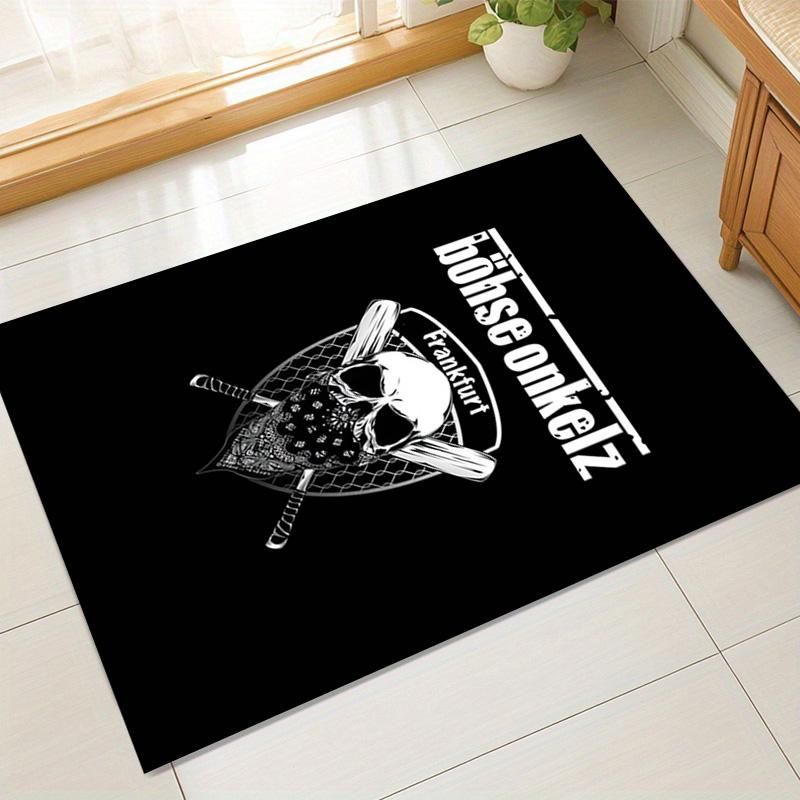 Skull Crossbones Emblem Carpet For Playroom Bedroom Living Room Sofa Home Decorkids Game Area Rug Nonslip Floor Mat