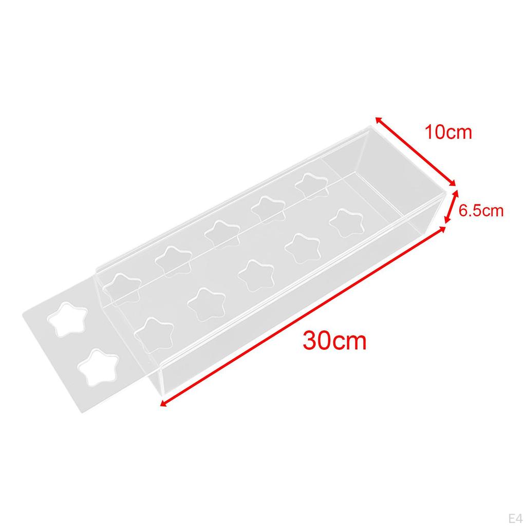 Acrylic Flower Vase Art with Light Bar Modern Pot Rectangle Floral Arrangement for Home