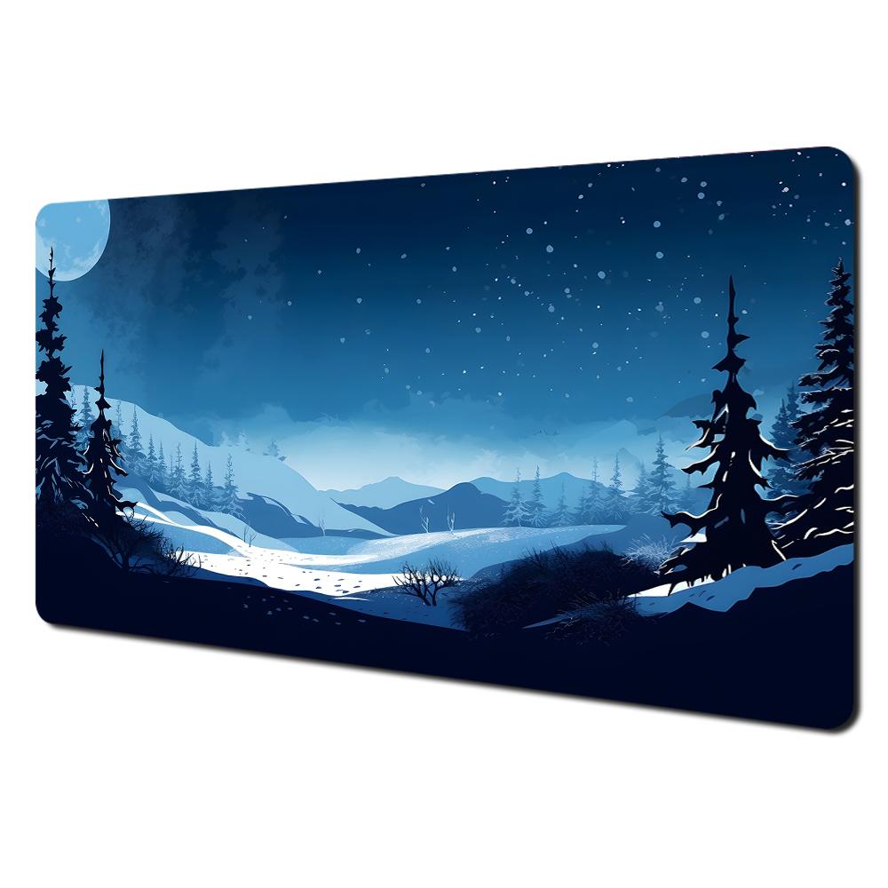 Full moon and night view theme Mouse Pad Desk Mat Stitched Edge NonSlip Durable pad for computer mouse Gaming pads tapis souris