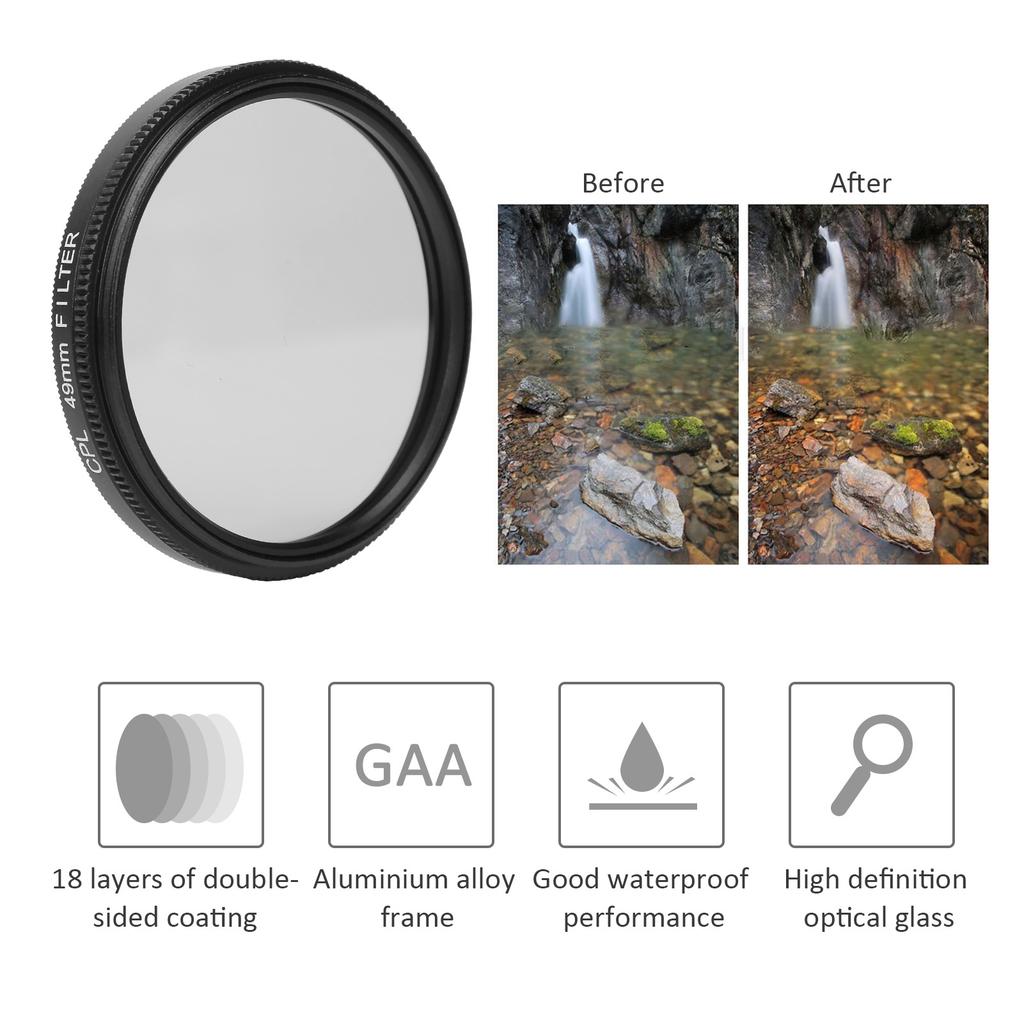 Junestar CPL Lens Filter Polarizing Lens Filter for Celsius Celsius Celsius OlympusCelsius Fuji
