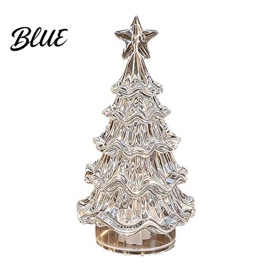 Portable Battery Powered Light LED Christmas Tree Night with Star, Glowing Romantic Atmosphere Light, Ambient Operated Xmas for Fireplace Centerpiece