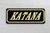 QE-657-3 KATANA Suzuki GSX750S Exterior Tank Custom Parts Black Gold Original Sticker