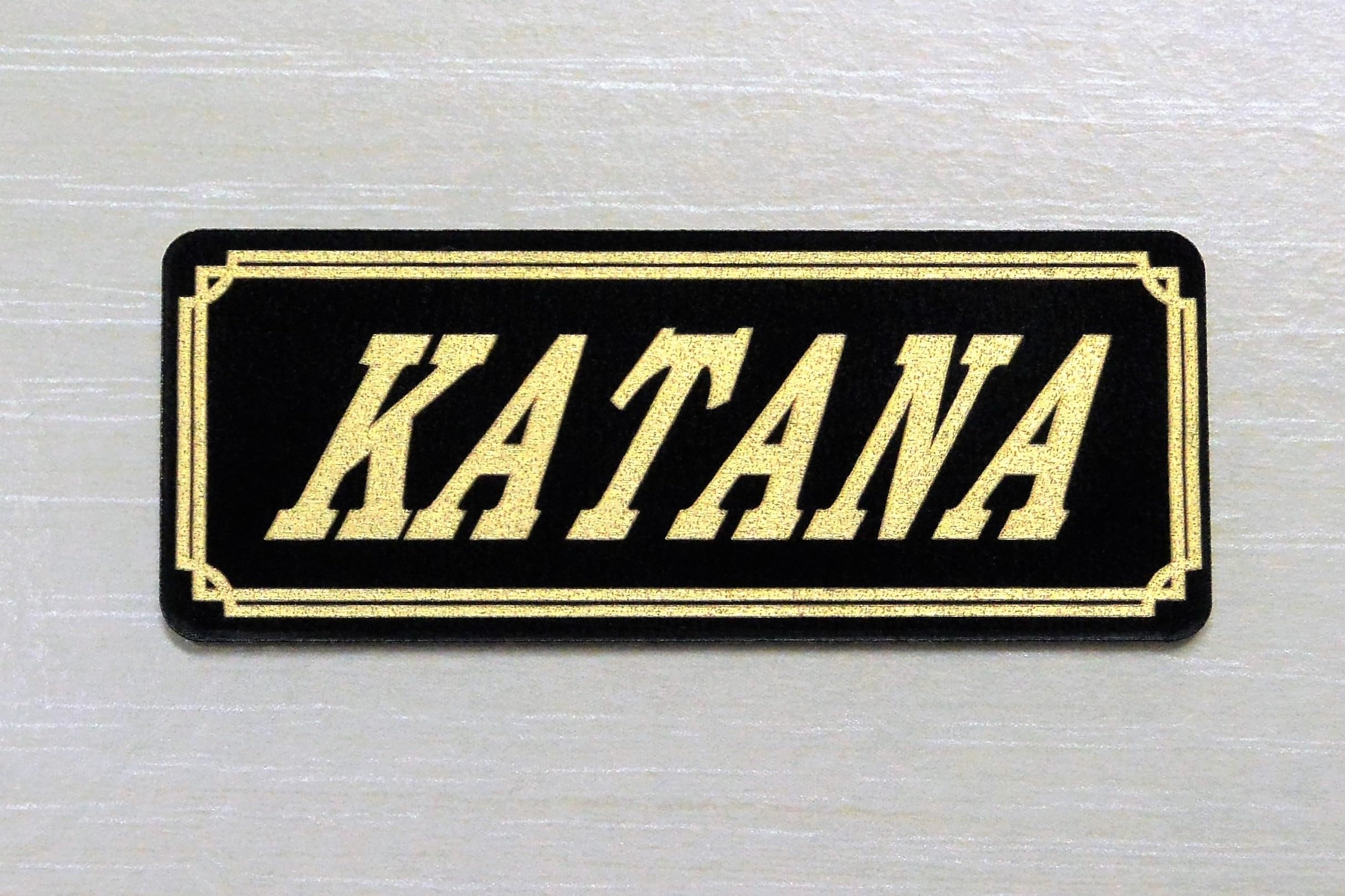 

QE-657-3 KATANA Suzuki GSX750S Exterior Tank Custom Parts Black Gold Original Sticker золотой