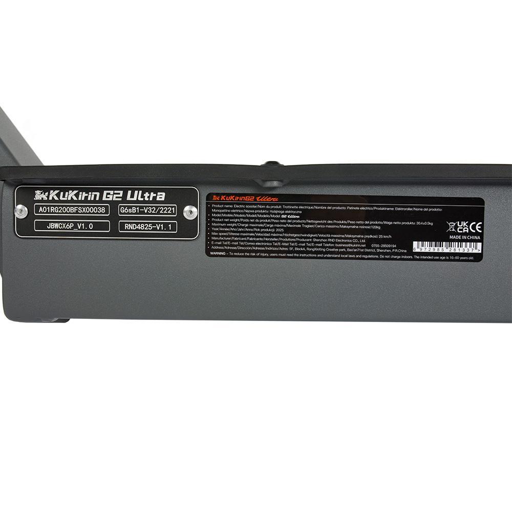 KuKirin Skládací elektrická koloběžka G2 Ultra, 800W*2 motor, 48V 18Ah baterie, 10palcové pneumatiky, maximální rychlost 50 km/h, maximální dojezd 55 km