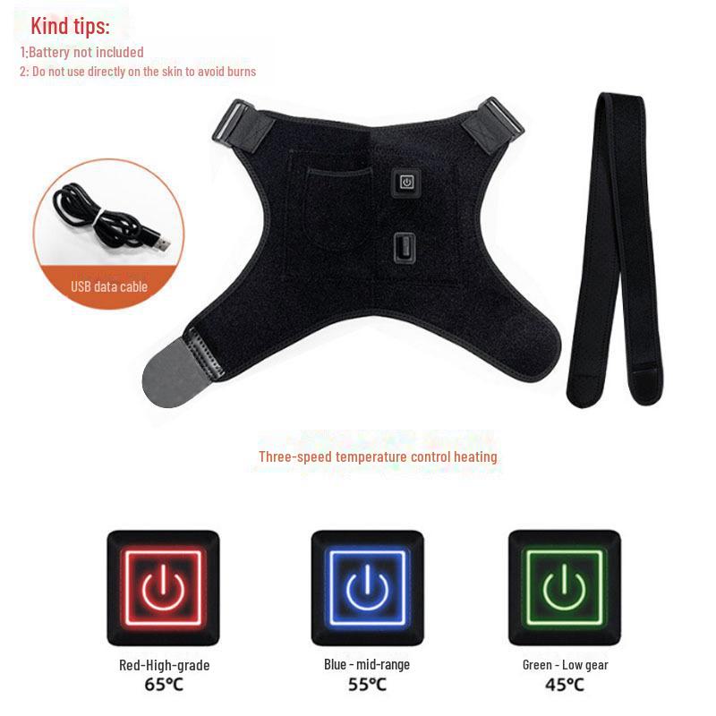 USB Electric Heating Shoulder Pads with Wormwood Hot Compress for Men and Women - Therapeutic Warmth for Shoulder Joints