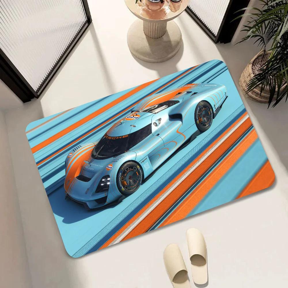 1 pezzo Tappetini Assorbenti Antiscivolo per Bagno Auto da Corsa Gulf Decorazioni per la Casa Tappeti Tappetini per Pavimento Cucina Casa
