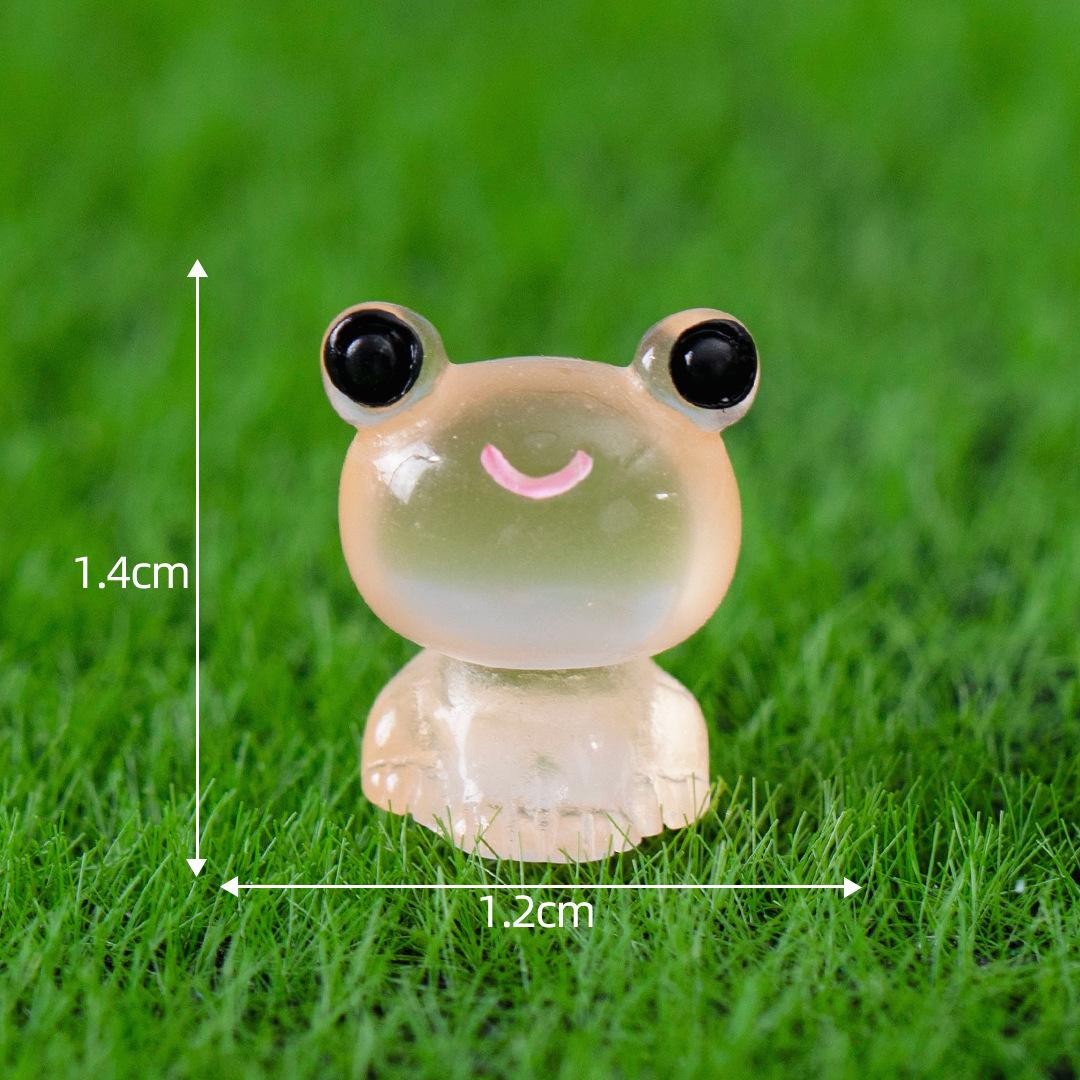 

10 шт. светящиеся лягушки мини-фигурка микро пейзаж украшения лягушка сказочный сад DIY миниатюры украшения дома аксессуары оранжевый