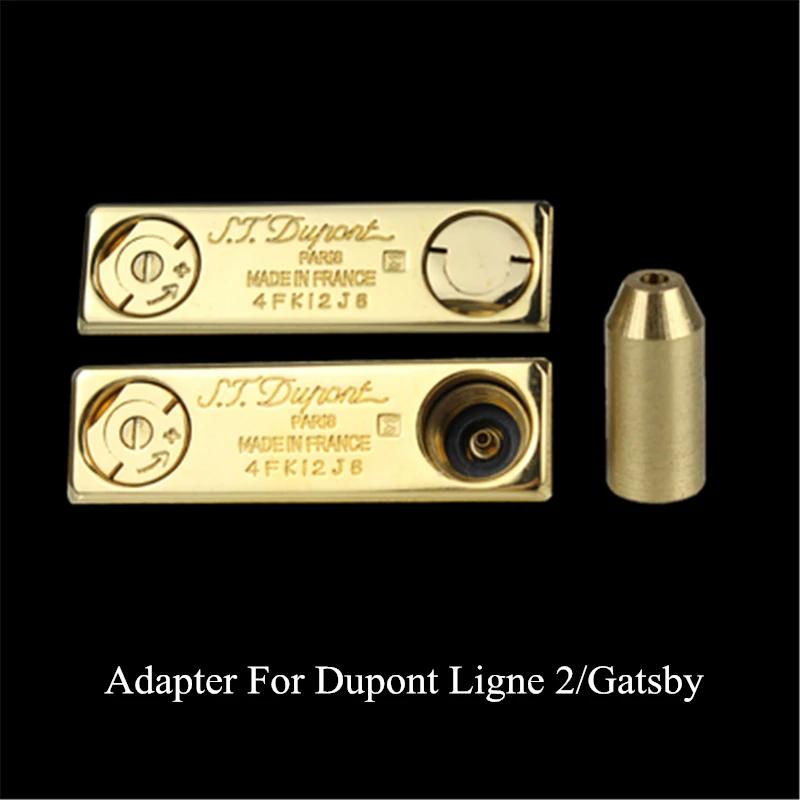 5 In 1/Set Durable Brass Copper Nozzle Refill Butane Gas Adapter For Dupont Lighter Yellow/Red/Green/Blue Caps Easy To Use