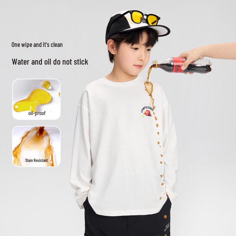 Boys Three-Proof Outdoor Camping Long Sleeve T-Shirt 150
