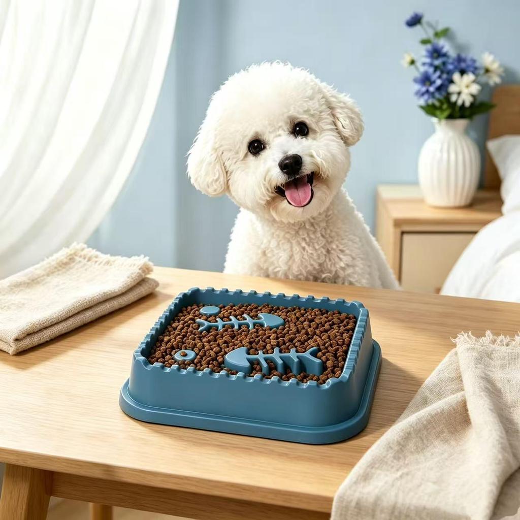 Slow Feeder Anti-Choke Dog Bowl, Non-Tip Design for Small to Large Dogs