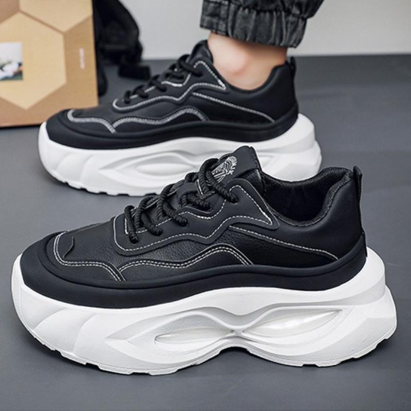 High Quality Men's Platform Sneakers All-match Height-increasing Casual Shoes Fashion Comfortable Soft-soled Running Shoes 2025