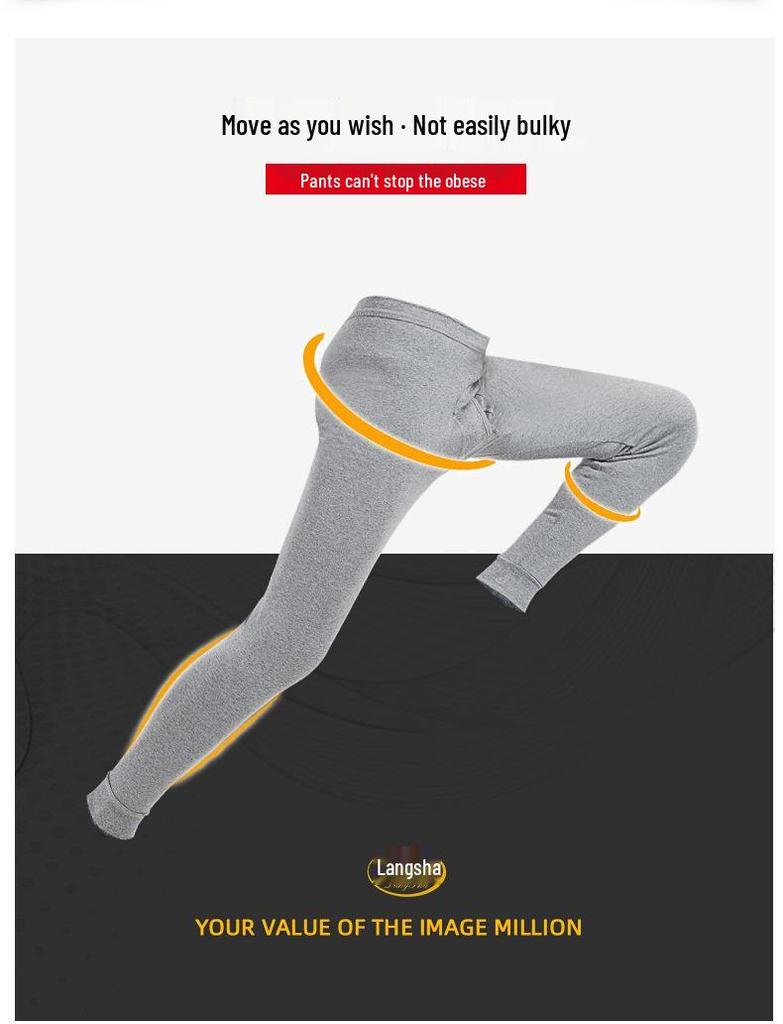 Pánské zeštíhlující podzimní/zimní kalhoty z bavlny a vlny Langsha