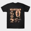 Men Black Print T-shirt Hellraiser No-Cut Transfer Paper Print Cotton Tshirt