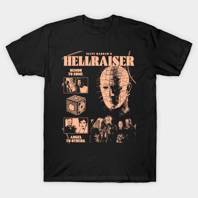 

Мужская черная футболка с принтом Hellraiser Печать на трансферной бумаге без вырезания Хлопковая футболка S