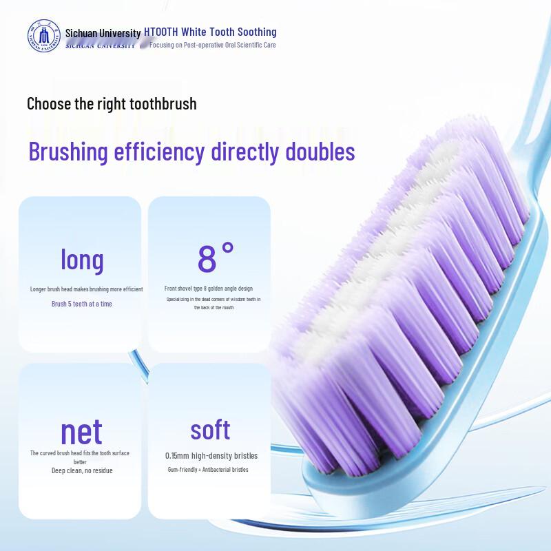 Haoshichu Extended Head 5-Tooth Lazy Toothbrush