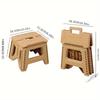 Heavy-Duty Thickened Portable Folding Stool with Handle - 1 Pack Square Plastic Collapsible Stool for Indoor, Gatherings, Picnic