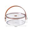 Portable Fruit Tray with Lid Snack Plate Creative Partition Dried Fruit Tray Dessert Candy Tray Fruit Tray Hand Basket Ice Bucket