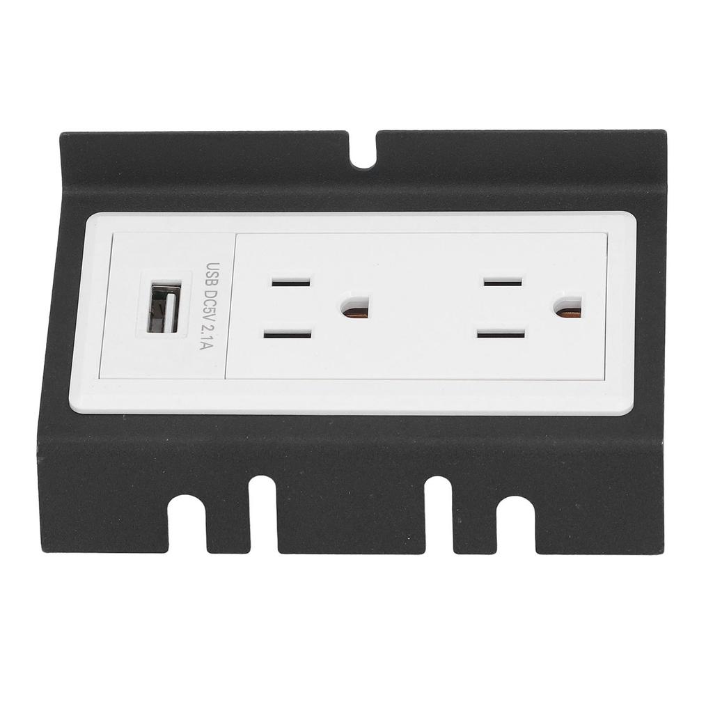 Wpuszczana Puszka Podłogowa Wodoodporna Ze Stali Nierdzewnej Zestaw Płaskiego Gniazda z 3 Otworami 1 Port USB