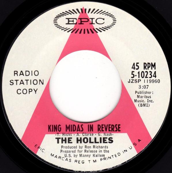 

7inch Record HOLLIES - King Midas In Reverse 510234 Epic 1967 UK Rock Used