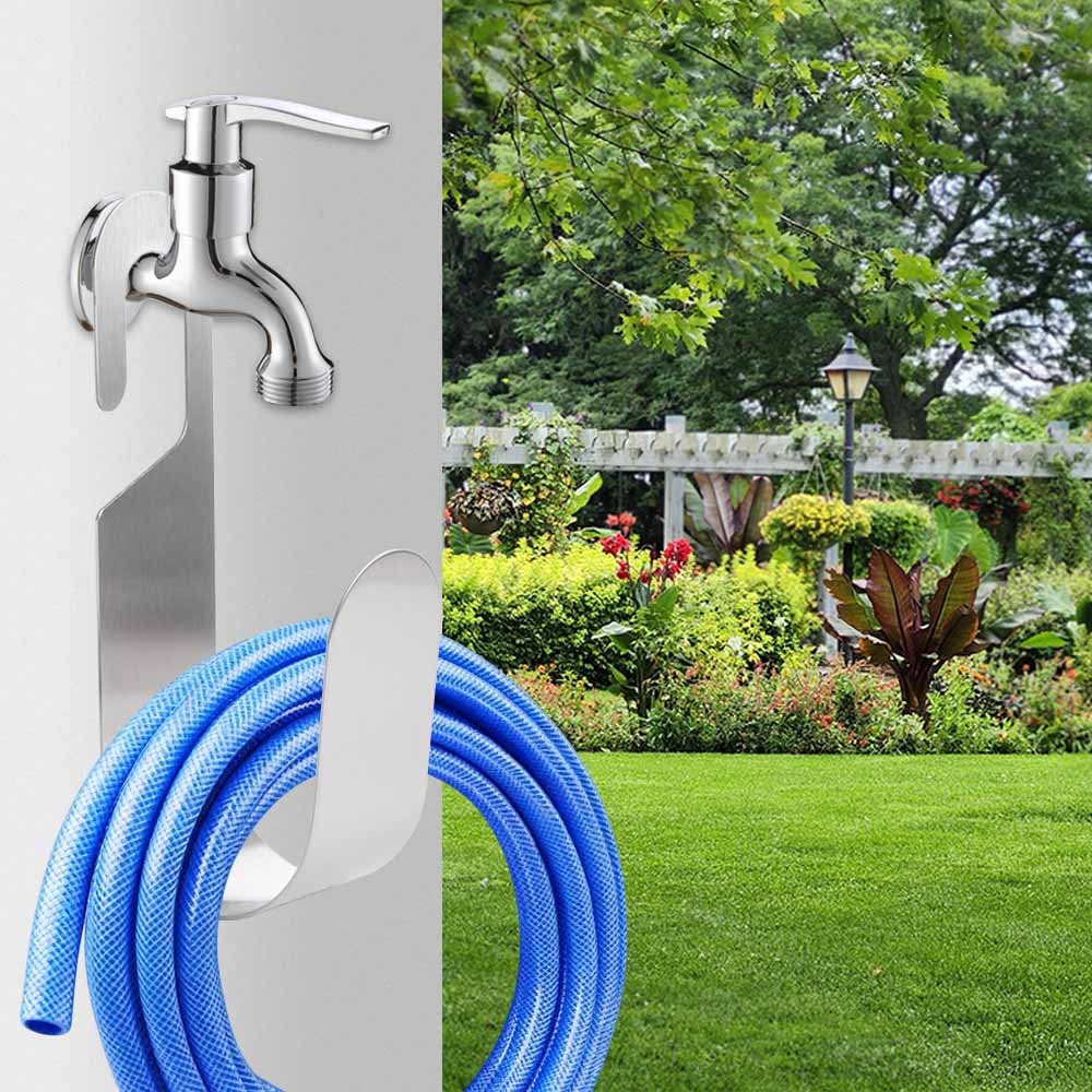 Portable Tap Watering Hose Organizer Wall Mount Hose Pipe Reel Holder  Outdoors