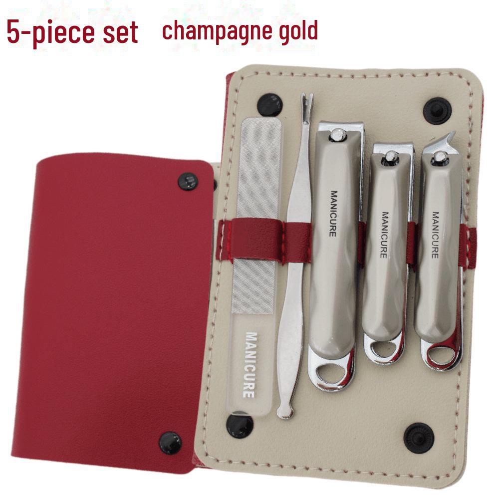 16-Piece Wallet-Style Manicure and Pedicure Set with Hawkbill Pliers, Nano File, and Ear Pick