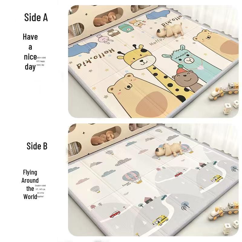 Foldable Thickened Baby Crawling Foam Mat - Odorless Interlocking Play Mat for Living Room & Bedroom