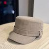 Retro Rivet Flat Top Equestrian Cap Women's Autumn British Style Fashion Beret Big Head Circumference Versatile Cap