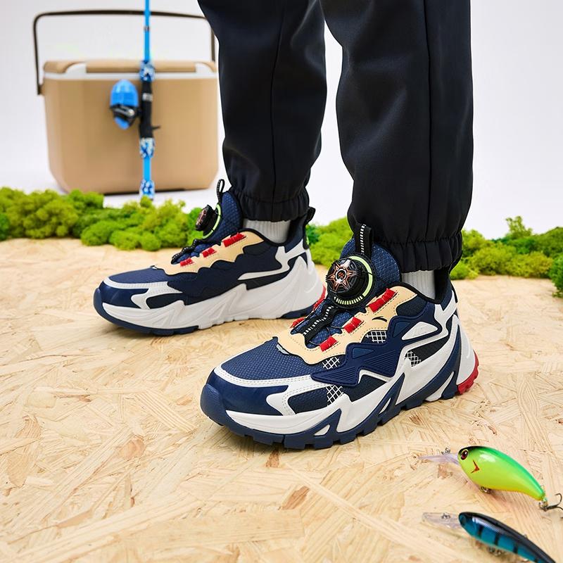 Anta Comfortable Versatile Non-Slip Wear-Resistant Low-Top Casual Shoes Kids Casual Shoes Blue A312348811H-4