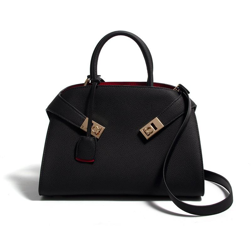 

Cowhide Business Commuter Tote Bag New Simple One-shoulder Cross-body Genuine Leather Women s Large-capacity All-matching Handbag 32x22x17cm