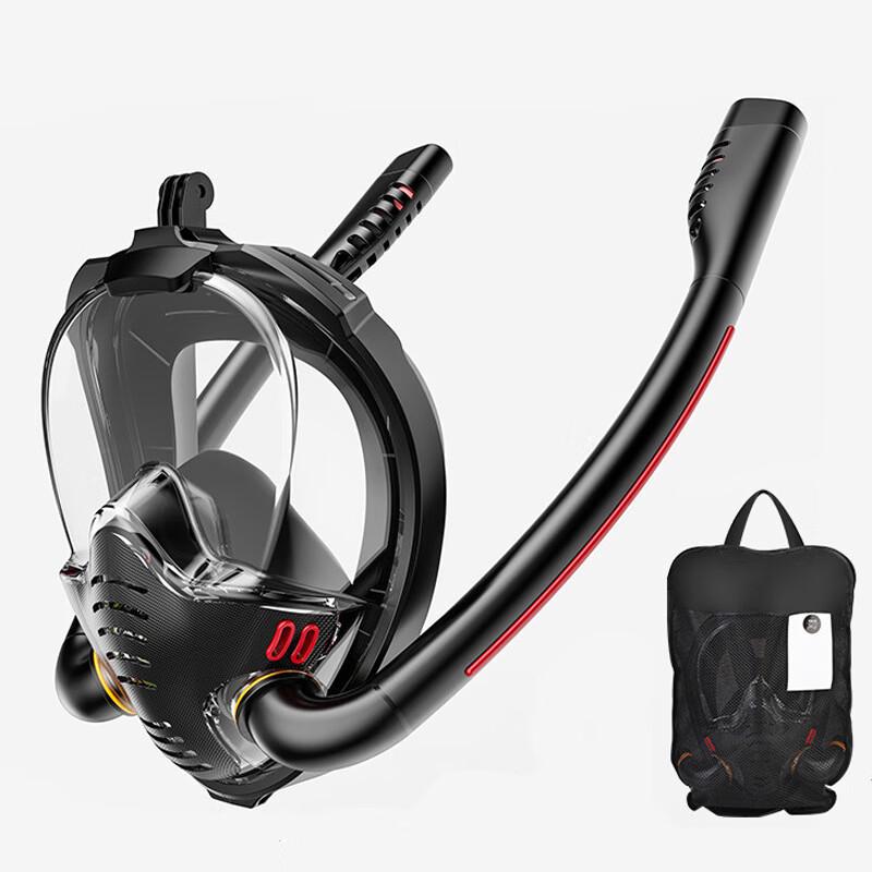 Puliant Dual-Tube Full Dry Snorkel Mask