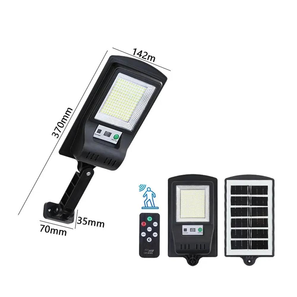 Solar Street Lights Waterproof Motion Sensor with Remote Control, for Commercial Area Parking Lot Rural Road Outside Lighting