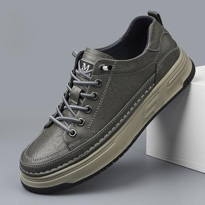 Herbst und Winter Herren Freizeitschuhe aus Leder Mode Business Echte Leder Wanderschuhe Outdoor Rutschfeste Schnür-Oxford-Schuhe