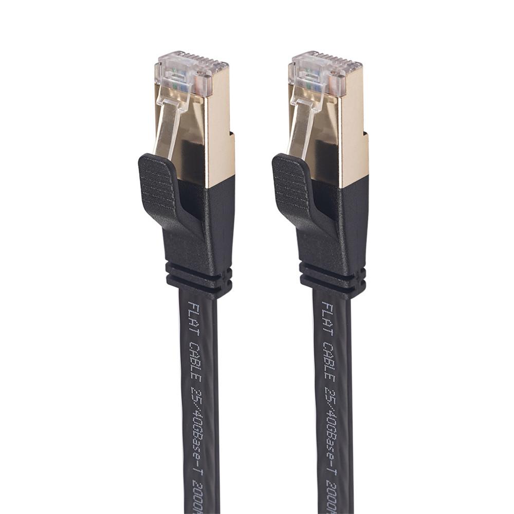 5m RJ45 Cat8 Network Cable Flat Shielded Ethernet LAN High Speed 2000MHz 40Gbps