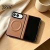 Anti Fingerprint Business Case Magnetic for IPhone 18, Faux Leather Phone Cover with Hinge Scratch Resistant Protection, Full Body Shockproof