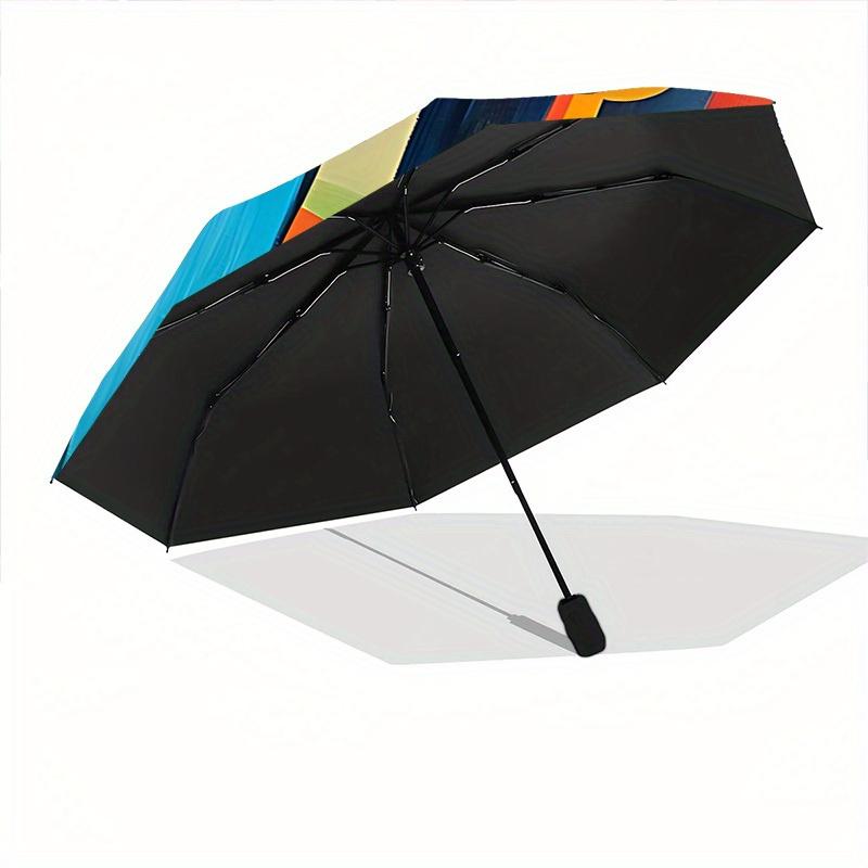 1pc Cat Family Automatic Open/close Folding Compact Umbrella, 8-Rib Sturdy Canopy, Lightweight Portable, Commuting Use, Gift,103