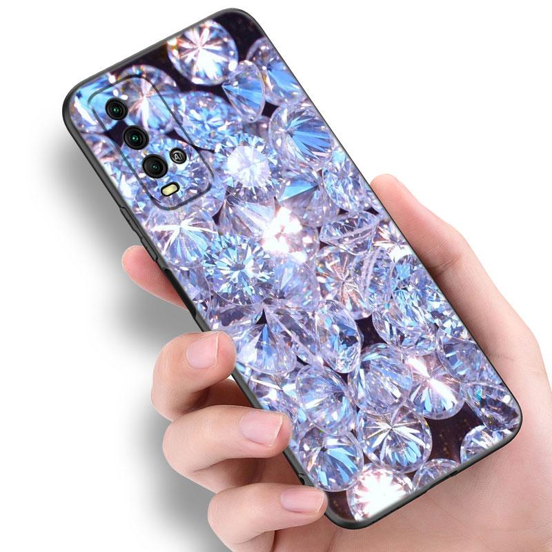 Husă Telefon Diamant Cristal Pentru Xiaomi Redmi Note 5 6 9T K20 K40 K50 Pro 7A 8A 9A 9C 9i 10A 10C A1 S2 Husă Moale TPU Negru