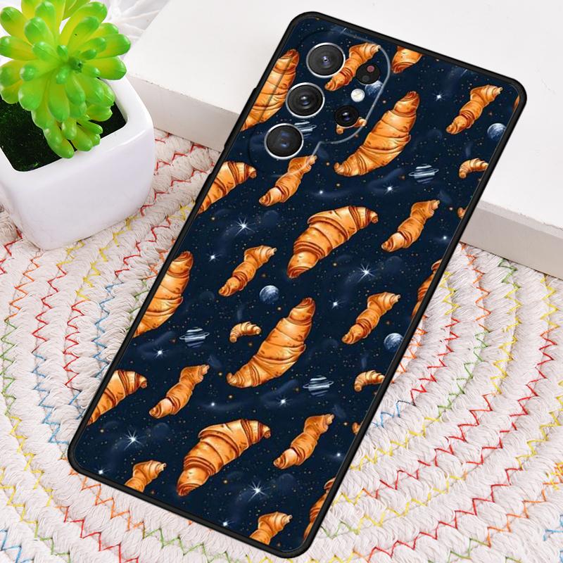 Bakery Croissant Phone Case for Samsung Galaxy Note 10 Pro S26 Ultra S23 S24 FE S25 S21 S22 PLUS Shockproof Cove