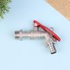1Pc Garden Hose Faucet With Lock Water Tank Connector Replacement Tools 1/2 Inch 3/4 Inch Zinc Alloy Thread Lockable Faucet