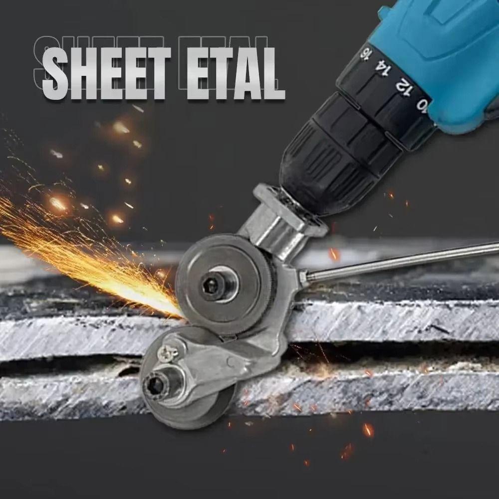 1Set DIY Refitting Plate Shears Universal Nibbler Drill Cutter Attachment  Power Tool Accessories
