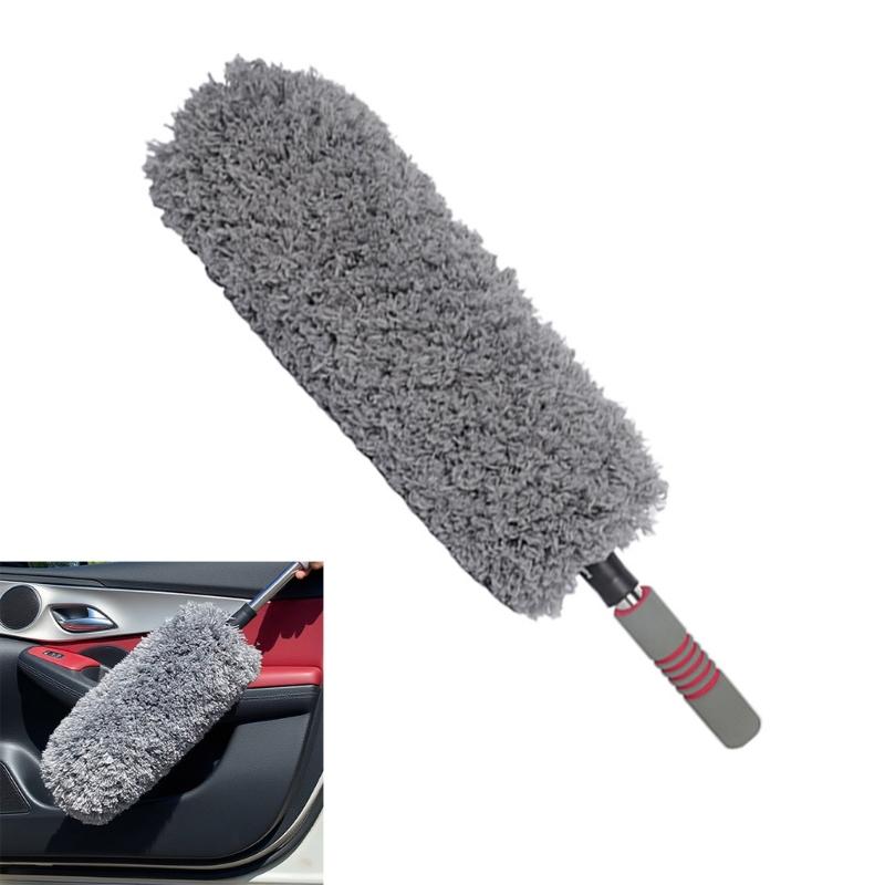 Washable Gentle Automotive Cleaning Brush Removes Fine Particles Ergonomic Grip Lightweight Build For Quick Dust Removal