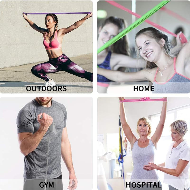 Fitness Training Yoga Natural Rubber Stretch for Weight Muscle Butt Leg TPE Ideal for Strength Training and Rehabilitation Bands, Tubes, Bands, Bands,