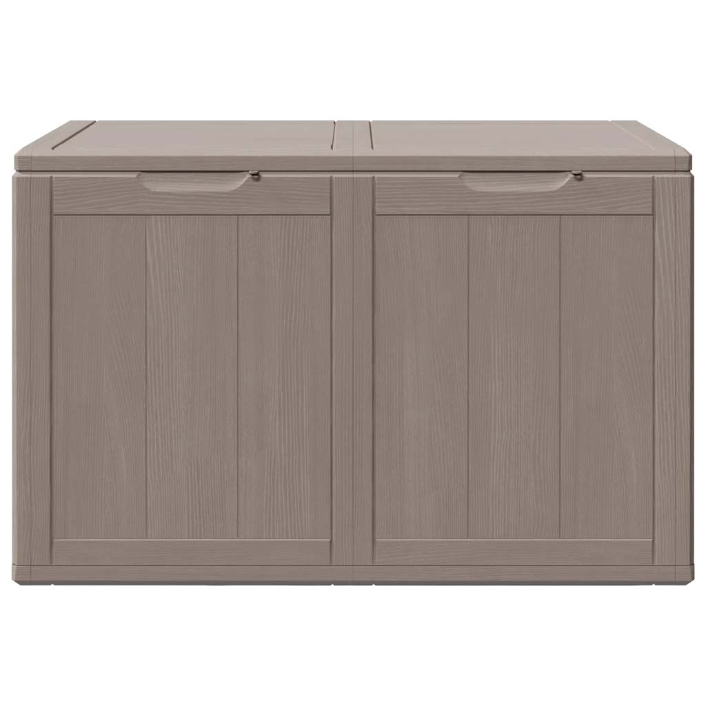 Garden Storage Box 180 L Brown PP with Wood Like Finish